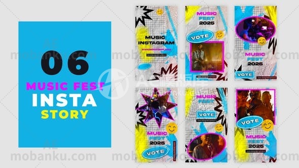 27921音乐节Instagram故事AE模板Music Festival Instagram Story Template