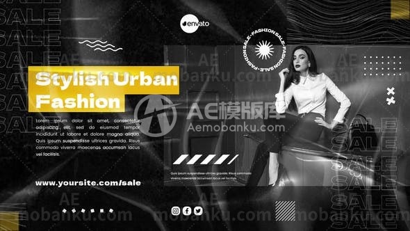 27927时尚都市时尚宣传片AE模版Stylish Urban Fashion Promo