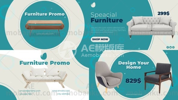 27929家具建筑促销AE模版Furniture Architecture Promo