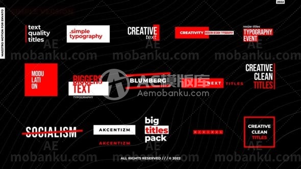 2793315组现代文字标题动画AE模版15 Modern Titles | After Effects