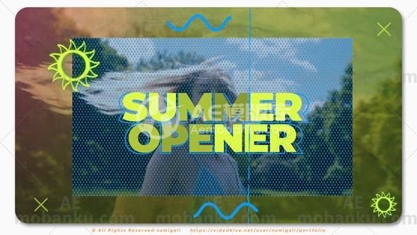 27934夏季视频开场动画AE模版Summer Opener