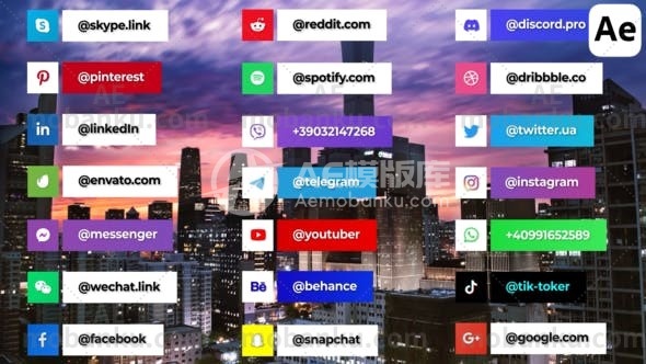 27939社交媒体视频包装AE模版Social Media V5