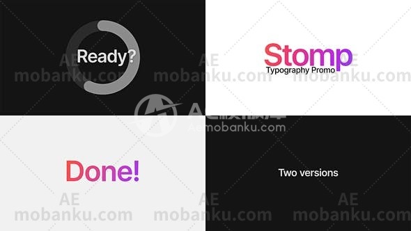 27968快闪文字标题动画AE模版Stomp – Typography Promo
