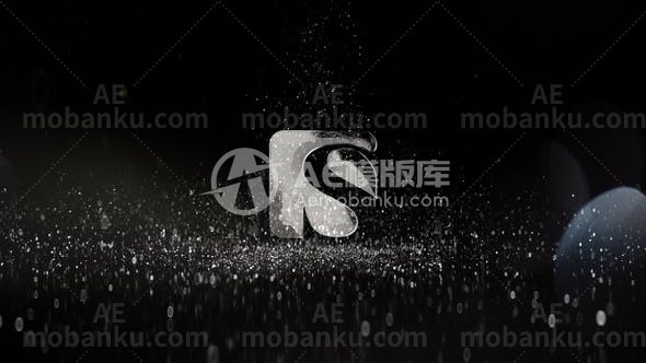 27969创意金色logo演绎动画AE模版Silver And Gold Particles Logo Reveal