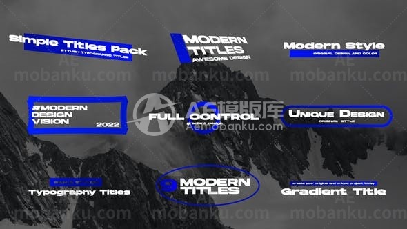 27975渐变标题动画AE模版Gradient Titles | AE