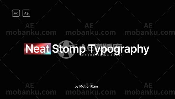 27982快闪文字标题动画AE模版Neat – Stomp Typography