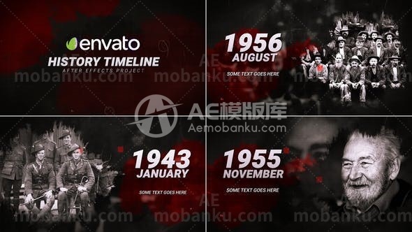 27988历史时间轴视频开场AE模版HistoryTimeline // History Opener // History Slideshow