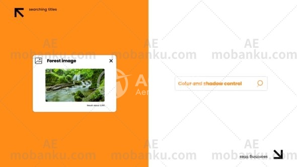 28015搜索标题动画AE模版Searching titles