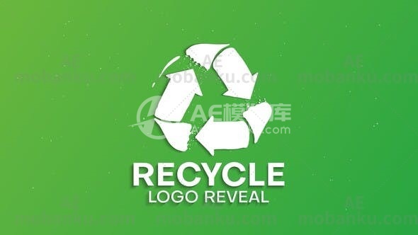 28036回收生态绿色logo演绎AE模版Recycle Ecology Green Logo Reveal