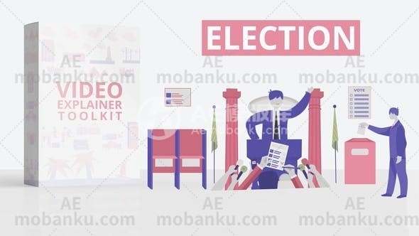 28041选举和政治视频解释器工具包AE模版Election and Politics Video Explainer Toolkit