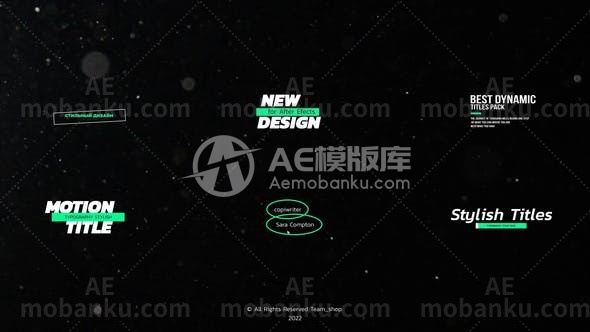 28055时尚文字标题动画AE模版Stylish Titles | After Effects
