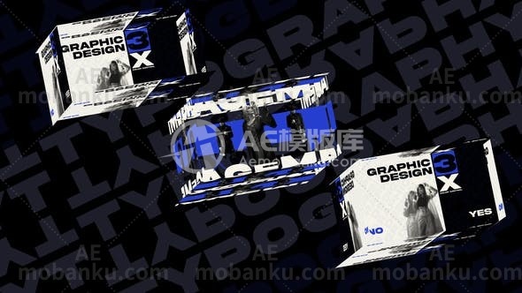 28058迷你文字视频开场AE模版Minimal Typo Opener