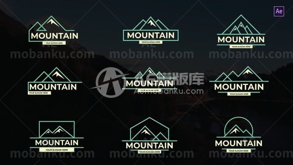 28061创意文字标题动画AE模版Mountain Titles | After Effects