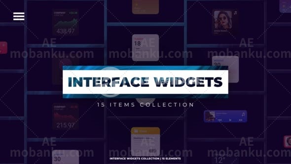 28065创意视频包装AE模版Interfaces Widgets