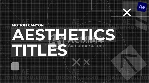 28074美学文字标题动画AE模版Aesthetics Titles