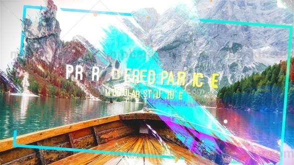 28085彩色视频开场AE模版Colorful Brush Opener