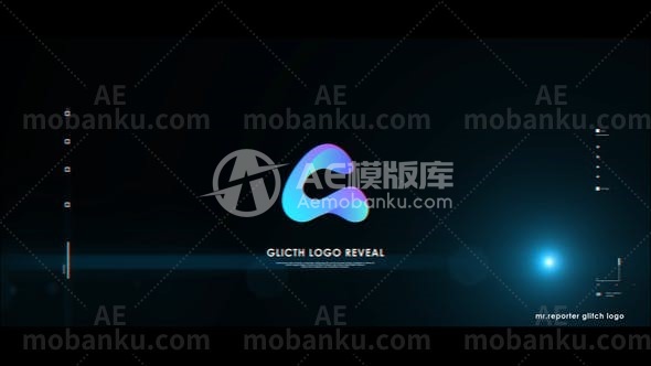 28141信号干扰logo演绎动画AE模版Glitch Logo Reveal