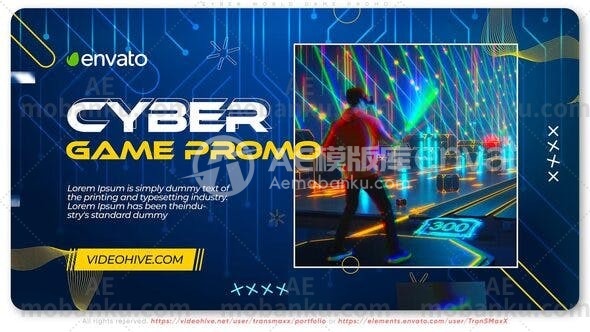 28154网络世界游戏玩家促销AE模版Cyber World Gamer Promo