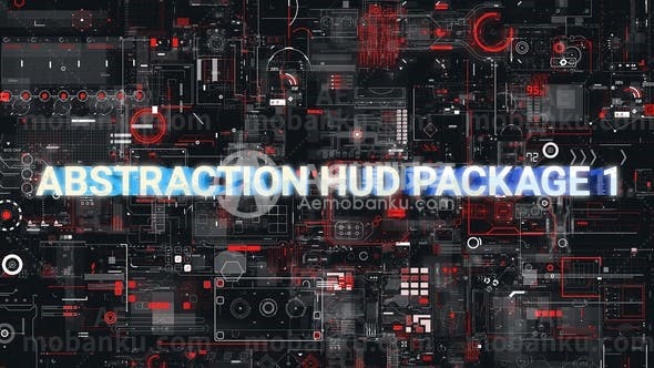 28158抽象平视显示器包AE模版Abstraction HUD Pack 1