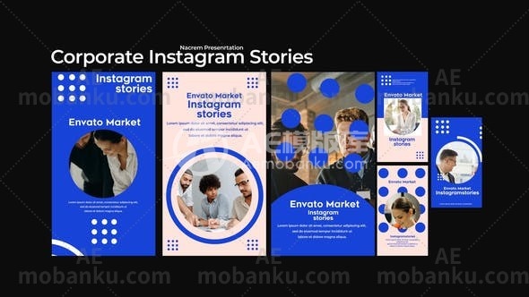 28171企业Instagram动画AE模版Corporate Instagram