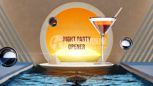 28172夜间派对视频包装AE模版Night Party Opener