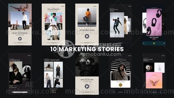 28177营销故事视频包装AE模版Marketing Stories