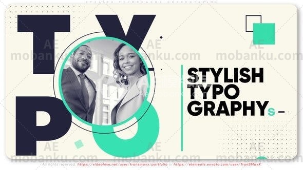 28197时尚文字排版动画AE模版Stylish Typography Presentation