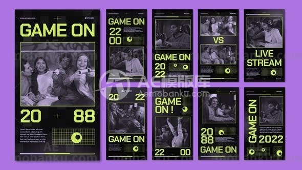 28198Instagram-游戏和网络体育流促销AE模版Instagram – Game and Cybersport Stream Promo