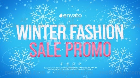 28205冬季时尚销售促销AE模版Winter Fashion Sale Promo