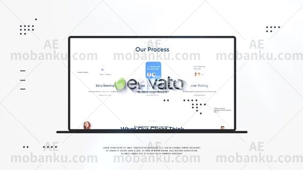 28227WEB网页logo演绎动画AE模版Web Logo Reveal