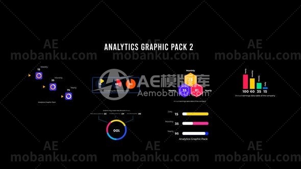 28237创意视频包装AE模版Analytics Graphic Pack 2