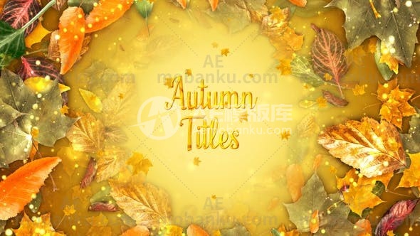 28249秋季文字标题动画AE模版Autumn Titles