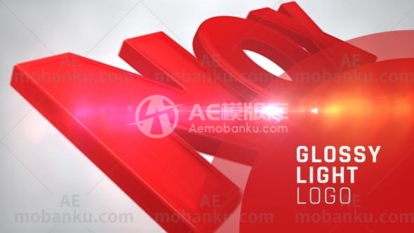 28301闪光logo演绎动画AE模版Glossy Light Logo