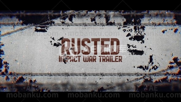 28307生锈的冲击战争拖车AE模版Rusted Impact War Trailer