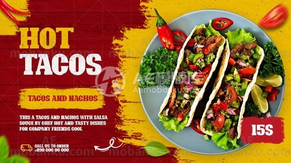 28309餐厅菜单视频包装AE模版Restauraunt Menu