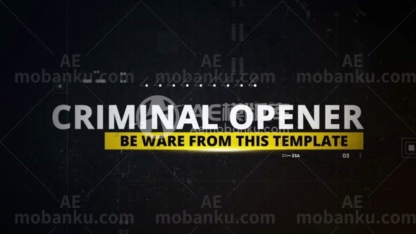 28330创意视频开场AE模版Criminal Opener