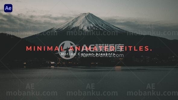 28339迷你文字标题动画AE模版Minimal Animated Titles
