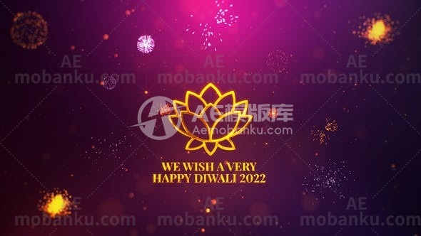 28341排灯节祝福视频AE模版Diwali Greetings