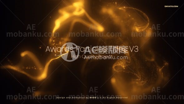 28360颁奖粒子特效文字标题动画AE模版Awards Particles Titles V3