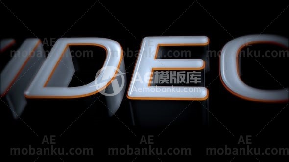 283663D文本动画AE模版3D Text Animation