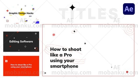 28368创意文字标题动画AE模版YouTube Titles | After Effects
