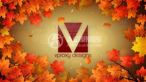 28382秋季logo演绎动画AE模版Autumn Logo Opener
