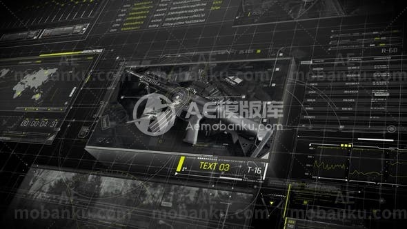 28397黑暗数字高科技图文展示AE模版Dark Digital Technology Slides