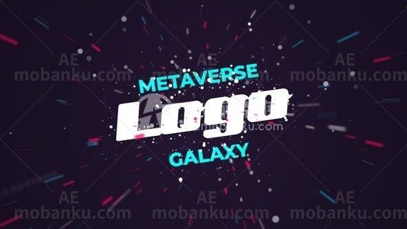 28417创意视频包装动画AE模版Metaverse Galaxy Logo Reveal