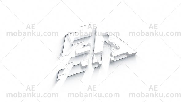 28488简洁3D logo演绎动画AE模版Simple Logo Reveal 3D