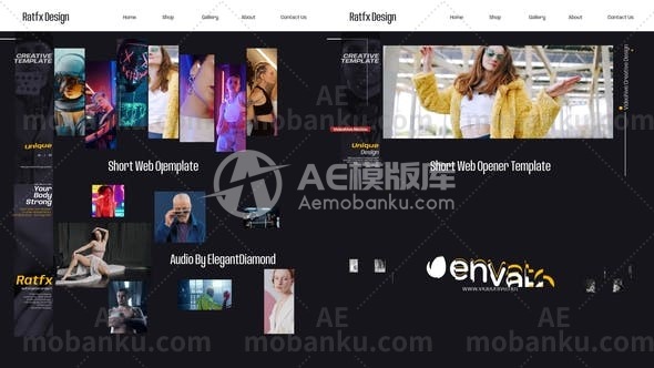 28489短视频开场AE模版Short Web Opener