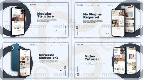 28491企业应用程序APP动画AE模版Corporate App Promo