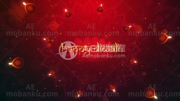 28517排灯节视频开场AE模版Diwali Opener 02