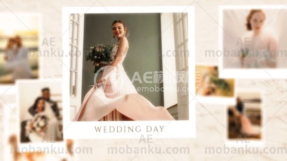 28629婚礼创意视频AE模板Wedding Slideshow