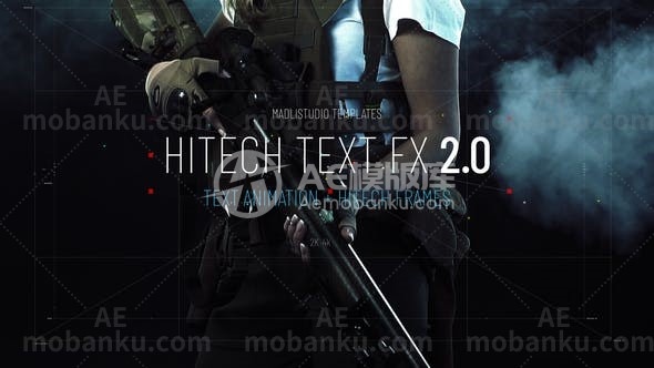 28657高科技文字标题动画AE模版Hitech Text FX 2